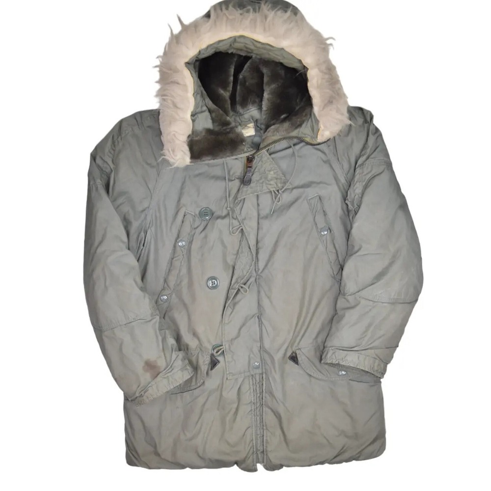 Vintage US Air Force Jacket Mens Small Type N-3B Parka Extreme Cold Weather USAF